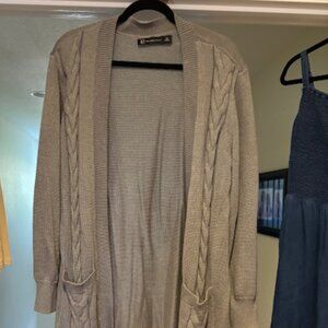New York and Company Long Gray Cardigan  XL